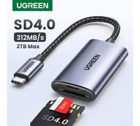 UGREEN Card Reader SD4.0 312MB/s USB-C to SD MicroSD TF USB3.0 Memory Card Adapter for MacBook Laptop PC iPhone15/16 Samsung USB-C