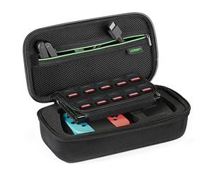 UGREEN Case for Nintendo Switch,Travel Bag Pouch Carry Hard Shell Protective Case with 10 Game Cartridges and Zipped Mesh Pocket for Console,Joy-Cons,Grip,Cables,Charger Plug,Card Games and Gadgets