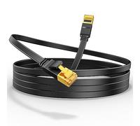 UGREEN Cat 7 Flat Ethernet Cable High Speed LAN Cable 10Gbps RJ45 Cable for Gaming PS4 PS5 Router Modem TV Box Compatible with Cat 5 Cat 6 Cat 6a, 15 Meters