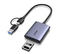 UGREEN CFexpress Type A Card Reader 10Gbps, USB-C/USB-A 2-in-1 CFexpress Adapter, 1250MB/s Read Speed, Compatible with Windows/Mac/Linux for Phone, Laptop, Tablet, ect.
