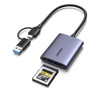 UGREEN CFexpress Type B Card Reader 10Gbps, USB-C/USB-A 2-in-1 CFexpress Adapter, 1250MB/s Read Speed, Compatible with Windows/Mac/Linux for Phone, Laptop, Tablet, ect.