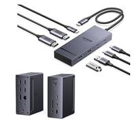 UGREEN Docking Station, 7-in-1 USB C Hub, Dual 4K@60Hz with 2 HDMI, 4x 10Gbps USB-A/C Data Ports, 100W PD & 14-in-1 Laptop Docking Station Triple Display
