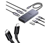 UGREEN Docking Station, 7-in-1 USB C Hub, Dual 4K@60Hz with 2 HDMI, 4x 10Gbps USB-A/C Data Ports, 100W PD & 100W USB C Charging Cable