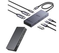 UGREEN Docking Station, 7-in-1 USB C Hub, Dual 4K@60Hz with 2 HDMI, 4x 10Gbps USB-A/C Data Ports, 100W PD & 9-in-1 Laptop Docking Station (DisplayLink)