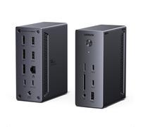 UGREEN Docking Station, Triple 4K Display (2x DP+ HDMI), 14-Port USB-C Dock, 100W Max Charging for Laptop, 27W Max USBC, 10Gbps USB-C/A, 170MB/s SD, Ethernet, Audio, 140W Power Supply for Dell, HP