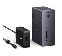 UGREEN Docking Station, Triple 4K Display (2x HDMI+ DP), 14-Port USB-C Dock, 100W Max Charging for Laptop, 27W Max USBC, 10Gbps USB-C/A, 170MB/s SD, Ethernet, Audio, 140W Power Supply for Dell, HP