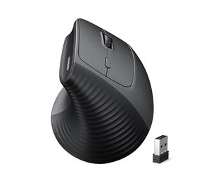 UGREEN Ergonomic Mouse, Wireless Vertical Mouse, 12-Month Battery Life, 40dB Silent Computer Mouse, 4-level DPI 4000/2000/1600/1000, 6 Buttons, for Windows/MacOS/Android, PC/Tablet, etc.