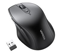 UGREEN Ergonomic Silent Bluetooth Mouse 2.4GHz 4000 DPI Optical Adjustable with USB Receiver Mouse Computer Wireless Bluetooth Compatible with Mac PC Laptop Tablet