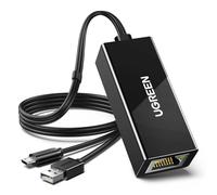 UGREEN Ethernet Adapter for Fire TV Stick, Micro USB to Ethernet Adapter | 1m Cable & Power Cord, Compatible for Fire Stick Basic/2nd/4k/Lite, Chromecast 1/2/3/Ultra/Audio, Plug & Play, 100Mbps