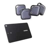 UGREEN FineTrack Slim Wallet Tracker for iOS only, FineTrack G USB-C Rechargeable (4 Pack) Compatible with Find Hub (Android Only), Bluetooth Finder for Keys, Wallet, Luggage, Suitcase and More