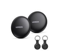 UGREEN FineTracker Mini 2 Pack Compatible with Apple Find My (iOS only), 18-Month Replaceable Battery, 80dB Volume, Bluetooth Item Finder Tag for Keys, Wallet, Luggage, ect. (Includes 2 Tag Holders)