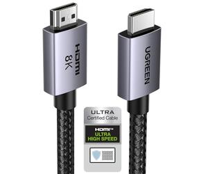 UGREEN HDMI 2.1 Cable 10K 8K 4K@240/144/120Hz eARC Dolby Atmos VRR HDR,10M | 48Gbps Ultra High Speed,Dolby Vision,HDCP 2.3,For PS5 PS4 Xbox Series S/X Soundbar TV Laptop Gaming Monitor DVD PC Mac Mini