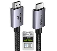UGREEN HDMI 2.1 Cable Certified 10K 8K 4K 1440P@240/165/120Hz eARC HDR Dolby Vision Atmos HDCP 2.3 48Gbps Ultra High Speed Compatible with PS5 Xbox Series X/S Laptop TV Soundbar Game Monitor PC(1M)