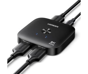 UGREEN HDMI 2.1 Switch 4K@120Hz 8K@60Hz HDMI Switcher 2 IN 1 Out | HDMI Splitter Support HDCP 2.3, VRR & ALLM, Dolby Vision & Atmos for Switch 1/2, PS5 Pro/5/4, Xbox, Roku, Firestick, HDTV