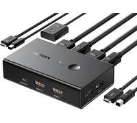 UGREEN HDMI KVM Switch 2 PC 1 Monitor Support 4K@60Hz, 4 Port USB KVM Switches