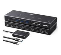 UGREEN HDMI KVM Switch 4 PC 1 monitor Support 4K@60Hz | Support EDID Emulation, 6 Port USB KVM Switches for 4 Computers Share Keyboard/Mouse/Hard Drives and 1 Monitor