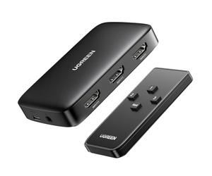 UGREEN HDMI Switch 3 IN 1 OUT HDMI Switcher Splitter Supports 4K 3D HD Monitor Wireless Remoter Control Compatible with TV, PS5/PS4/PS3, Laptop/PC DVD Blu-Ray Xbox HDTV