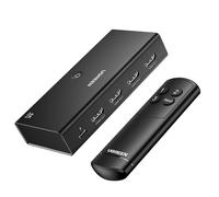UGREEN HDMI Switch 4K@60Hz, HDMI Splitter 3 in 1 Out Supports HDR10, Dolby Atmos and HDCP 2.2, Switcher with Remote Compatible with PS5/4, Xbox, Skybox, Blu-Ray, TV, Monitor, Projector