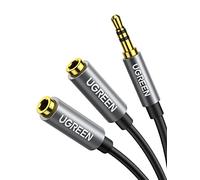 UGREEN Headphone Splitter Cable 3.5mm Jack Aux Earphone Adapter Stereo 2 Way Y Male to Dual Female Headset Audio Extension Cord Compatible with iPad iPhone PS4 Xbox Switch Tablet Laptop MP3 Speaker