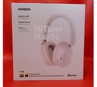 UGREEN Wireless Headphones Hybrid Active Noise Cancelling Bluetooth 5.4 ANC Over Ear Earphone with Hi-Res LDAC & Spatial Sound,Big Bass,EQ in App,75H Playtime,USB C Wired Audio,Dual Connection(White)