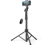 UGREEN iPhone Tripod Stand Filming 70”/1.8m Tall Selfie Stick Bluetooth Remote Foldable Phone Travel Mount 360° Rotating Holder Compatible for iPhone 16 Pro Max 15,Galaxy S25 S24 Ultra,Pixel 9,Camera