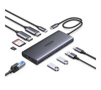 UGREEN Laptop Docking Station Dual Monitor, 10-in-1 Dual 4K@60Hz USB C Hub