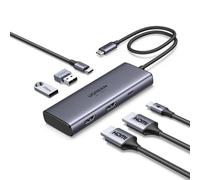 UGREEN Docking Station, Revodok 206 USB C Hub (6-in-1) with Dual 4K@60Hz, Single 8K@30Hz, 100W Power Delivery, 3x 5Gbps USB Data Ports, USB-C Dock for Thinkpad, HP, Dell Laptops and More