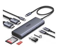 UGREEN Laptop Docking Station Dual Monitor, Dual 4K@60Hz 9-in-1 USB C Hub