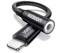 UGREEN Lightning to 3.5mm Headphone Jack Adapter [MFi Certified] Black | iPhone Headphone Aux Dongle Mic TRRS Car Audio Cable Compatible with iPhone 14 Pro Max 13 12 11 XR XS X iPad Pro/Mini Headset