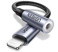 UGREEN Lightning to 3.5mm Headphone Jack Adapter [MFi Certified] iPhone Earphone Aux Mic TRRS Car Audio Dongle Compatible with iPhone 14 Pro Max 13 12 11 XR XS X 8 7 SE, iPad Pro/Mini, Headset (Grey)