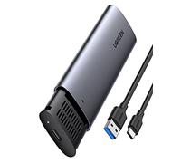 UGREEN M.2 NGFF USB C 3.1 Gen 1 External Case for Hard Drive, External Case SATA Hard Disk B or M&B Key UASP 2TB Compatible with 970 Evo Plus, Crucial P1,WD with USB C Cable, Tool-Free