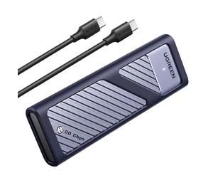 UGREEN M.2 NVMe and SATA SSD Enclosure, 20Gbps NVMe Enclosure with USB 3.2 Support Gen2 x 2, SSD Enclosure Support UASP & TRIM, Aluminum M.2 Caddy for M/B+M Key SSD in Size of 2230/2242/2260/2280
