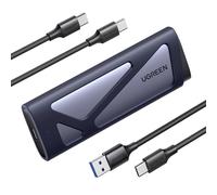 UGREEN M.2 NVMe & SATA Enclosure, USB 3.2 Gen 2 SSD Enclosure, 10Gbps NVMe External Caddy, Aluminum PCIe Adapter for M and M&B Key in 2230/2242/2260/2280 SSDs
