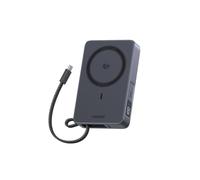 UGREEN MagFlow 10000mAh Qi2 25W MagSafe Power Bank Built-in Cable (Grey)