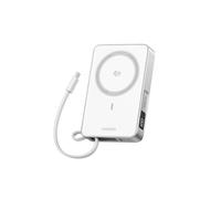 UGREEN MagFlow 10000mAh Qi2 25W MagSafe Power Bank Built-in Cable (White)