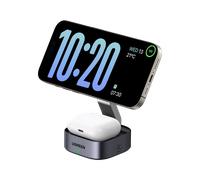 UGREEN MagFlow 2-in-1 Wireless Charger (Qi2 15W, MagSafe Compatible, Foldable)