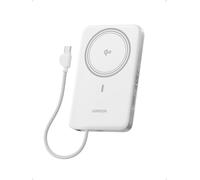 UGREEN MagFlow Air Ultra-Slim 10000mAh Magnetic Power Bank Qi2 15W,White | Wireless Portable Charger Built-in Cable & PD 30W Fast Charging MagSafe Compatible Battery Pack For iPhone 17-12