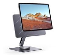 UGREEN Magnetic iPad Pro 12.9 Stand Desk Holder Swivel 360° Rotating Foldable Adjustable Height Portable Travel Mount Aluminum Compatible with iPad Pro 12.9 Inch 2022/2021/2020/2018, Air 13 2024