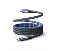 UGREEN Magnetic USB C Cable 240W Coiled USB C to USB-C Charging Cable, 1M | Self Retractable Type C Fast Charging Nylon Braided Cord Compatible With MacBook, iPad, iPhone 17/16, Galaxy S26/S25