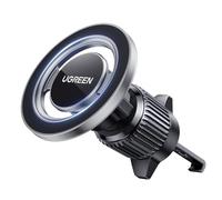 UGREEN Magsafe Car Mount for Air Vent, Magnetic Phone Holder for Cars Cradle Compatible with iPhone 17 Pro Max Air/16/15/14/13/12 Series & MagSafe Case with Metal Plates(Grey)
