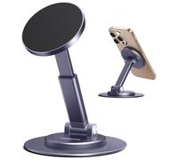 UGREEN Magsafe Phone Stand Magnetic Desk Standby Holder | 360° Rotating Adjustable Foldable Portable Travel Mount Metal Ring Compatible with iPhone 17 Pro Max Air,Galaxy S25(Gray)