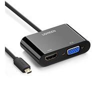 UGREEN Micro HDMI Adapter, Micro HDMI to VGA Adaptor Converter 4K 1080P Video and Audio for Hero 6 5 4, SJCAM, ASUS, Lenovo Yoga, Acer Tab, BlackBerry, Camera, Camcorder, Tablet, Phones