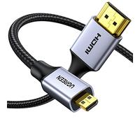 UGREEN Micro HDMI to HDMI Cable 4K 1440P@144Hz Standard Micro HDMI Type D Adapter ARC HDR UHD Lead Compatible for Raspberry Pi 5 4 500 Plus,Hero 7 6 Camera,DSLR,Laptop,PS4,PS5,TV,Portable Monitor(2M)