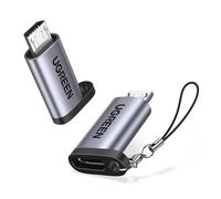 UGREEN Micro USB to USB C Adapter,2 Pack Type C Female to Micro B Male Converter,QC 2.0 Fast Charging & Data Transfer Compatible with PS4 Xbox Game controller Spaker Driving Recorder Moto G5/E5