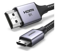UGREEN Mini HDMI to HDMI 2.1 Cable 10K 8K 4K 2K@240/120Hz Bi-directional,1M | eARC,Dolby Atmos/Vision,HDR10+,48Gbps Ultra High Speed,VRR,HDCP 2.3,For Portable Monitor DSLR Raspberry Pi Zero TV Laptop PS5
