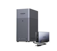 UGREEN NAS DH2300 NASync 2 Bay NAS + UPS Bundle, 4GB RAM on Board with NFC One-Touch/AI Photo Album/1GbE LAN (Diskless) & 120W 12000mAh Uninterruptible Power Supply for Home Data Storage