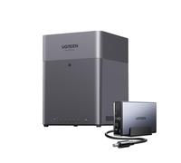 UGREEN NAS DH4300 Plus 4-Bay + 120W UPS Bundle, 8GB LPDDR4X RAM 2.5GbE Desktop with AI-Powered Family Album (Diskless) & 12000mAh Uninterruptible Power Supply for Home/Office Data Storage
