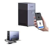 UGREEN NASync DH2300 2-Bay NAS and US2000 UPS Bundle | Up to 64TB Private Cloud, AI Photo Management, 4GB Memory, 72W 6000mAh Battery Backup, Diskless