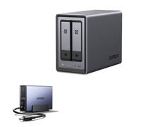 UGREEN NASync DXP2800 2-Bay NAS and US2000 UPS Bundle | Intel N100, 2.5GbE, 8GB DDR5, Dual M.2 NVMe Slots, 72W 6000mAh Battery Backup, Diskless