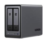 UGREEN NASync DXP2800 NAS Enclosure - 2 Bay, Black, Black